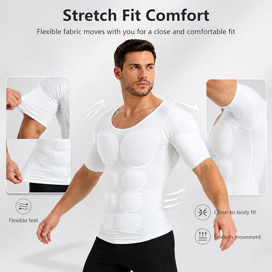 Divertida Camisa para Hombre con Traje de Músculos Falsos