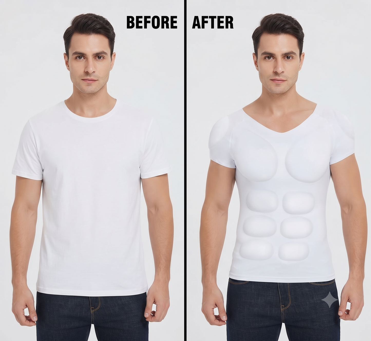 Divertida Camisa para Hombre con Traje de Músculos Falsos