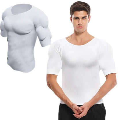 Divertida Camisa para Hombre con Traje de Músculos Falsos